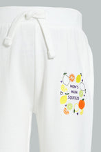 تنزيل الصورة على معرض الصور، Redtag-Off-White-Placement-Print-Trackpant-Joggers-Infant-Girls-3 to 24 Months