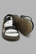 تنزيل الصورة على معرض الصور، Redtag-Black-Polka-Dot-Print-Sandal-Slingbacks-Girls-3 to 5 Years