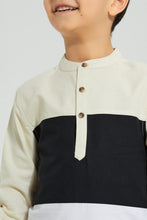 Load image into Gallery viewer, Redtag-Beige-Panelled-Manadarin-Long-Sleeved-Shirt-Boys-Shirts,-Colour:Beige,-Filter:Boys-(2-to-8-Yrs),-New-In,-New-In-BOY,-Non-Sale,-S22B,-Section:Kidswear-Boys-2 to 8 Years