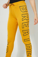 Load image into Gallery viewer, Redtag-Yellow-Basic-Jogger-With-Side-Applique-Joggers-Women's-