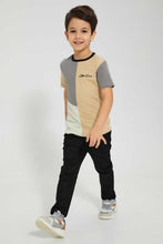 تنزيل الصورة على معرض الصور، Redtag-Stone-Panelled-T-Shirt-Embellished-Boys-2 to 8 Years