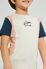 تنزيل الصورة على معرض الصور، Redtag-Stone-Side-Panel-T-Shirt-Embellished-Boys-2 to 8 Years