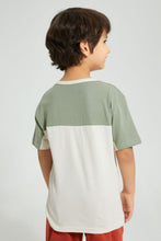 Load image into Gallery viewer, Redtag-Olive-Oversized-Pocket-T-Shirt-Embellished-Boys-2 to 8 Years
