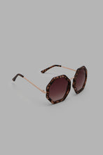 Load image into Gallery viewer, Redtag-Hexagonal-Animal-Printed-Frame-Sunglasses-Aviator-Women-