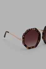 Load image into Gallery viewer, Redtag-Hexagonal-Animal-Printed-Frame-Sunglasses-Aviator-Women-