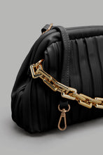 تنزيل الصورة على معرض الصور، Redtag-Black-Pleated-Cross-Body-Bag-Colour:Black,-Filter:Women's-Accessories,-New-In,-New-In-Women-ACC,-Non-Sale,-S22A,-Women-Handbags-Women-