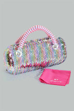Load image into Gallery viewer, Redtag-Round-Sunglasses-With-Sequins-Embellished-Case-Round-Girls-