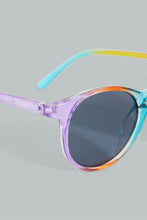 Load image into Gallery viewer, Redtag-Round-Sunglasses-With-Sequins-Embellished-Case-Round-Girls-