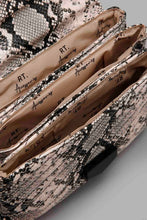 Load image into Gallery viewer, Redtag-Black-And-Beige-Snake-Textured-Cross-Body-Bag-Colour:Assorted,-Filter:Women's-Accessories,-New-In,-New-In-Women-ACC,-Non-Sale,-S22A,-Women-Handbags-Women-