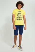 تنزيل الصورة على معرض الصور، Redtag-Yellow-Mistake-Tee-All-Over-Prints-Senior-Boys-9 to 14 Years