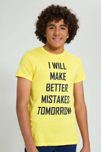 تنزيل الصورة على معرض الصور، Redtag-Yellow-Mistake-Tee-All-Over-Prints-Senior-Boys-9 to 14 Years