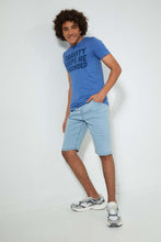 تنزيل الصورة على معرض الصور، Redtag-Blue-Gravity-Tee-All-Over-Prints-Senior-Boys-9 to 14 Years