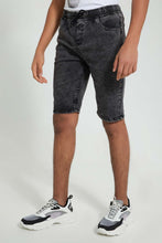 Load image into Gallery viewer, Grey Pull-On Denim Short
