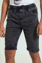 Load image into Gallery viewer, Grey Pull-On Denim Short