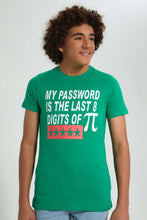 Load image into Gallery viewer, Redtag-Green-Password-Tee-All-Over-Prints-Senior-Boys-9 to 14 Years