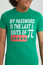 Load image into Gallery viewer, Redtag-Green-Password-Tee-All-Over-Prints-Senior-Boys-9 to 14 Years