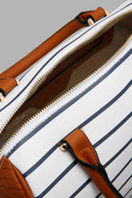تنزيل الصورة على معرض الصور، Redtag-Navy-And-White-Nautical-Stripe-Day-Bag-Cross-Body-Bags-Women-