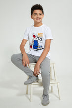 تنزيل الصورة على معرض الصور، Redtag-White-Skate-2022-T-Shirt-Graphic-Prints-Senior-Boys-9 to 14 Years