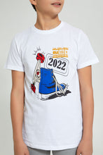 تنزيل الصورة على معرض الصور، Redtag-White-Skate-2022-T-Shirt-Graphic-Prints-Senior-Boys-9 to 14 Years