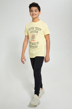 تنزيل الصورة على معرض الصور، Redtag-Yellow-Never-Trust-An-Atom-T-Shirt-Graphic-Prints-Senior-Boys-9 to 14 Years