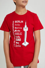 تنزيل الصورة على معرض الصور، Redtag-Red-Berlin-T-Shirt-Graphic-Prints-Senior-Boys-9 to 14 Years