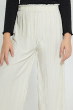 تنزيل الصورة على معرض الصور، Redtag-Beige-Pleated-Knitted-Culottes-Trousers-Senior-Girls-9 to 14 Years