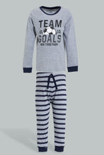 تنزيل الصورة على معرض الصور، Redtag-Grey-Football-Pj-Set-2-Pack-Pyjama-Sets-Infant-Boys-3 to 24 Months