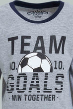 تنزيل الصورة على معرض الصور، Redtag-Grey-Football-Pj-Set-2-Pack-Pyjama-Sets-Infant-Boys-3 to 24 Months