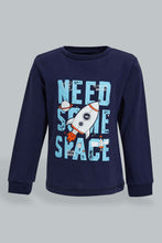 تنزيل الصورة على معرض الصور، Redtag-Navy-And-White-Printed-Space-Pj-Set-4-Pack-Pyjama-Sets-Infant-Boys-3 to 24 Months