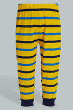 تنزيل الصورة على معرض الصور، Redtag-Mustard-Striped-And-White-Muscl-Pj-Set-4-Pack-Pyjama-Sets-Infant-Boys-3 to 24 Months