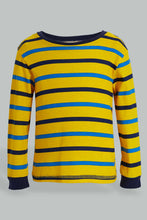 تنزيل الصورة على معرض الصور، Redtag-Mustard-Striped-And-White-Muscl-Pj-Set-4-Pack-Pyjama-Sets-Infant-Boys-3 to 24 Months