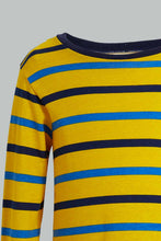 تنزيل الصورة على معرض الصور، Redtag-Mustard-Striped-And-White-Muscl-Pj-Set-4-Pack-Pyjama-Sets-Infant-Boys-3 to 24 Months