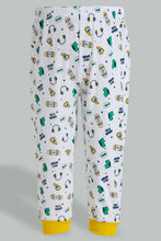 تنزيل الصورة على معرض الصور، Redtag-Mustard-Striped-And-White-Muscl-Pj-Set-4-Pack-Pyjama-Sets-Infant-Boys-3 to 24 Months