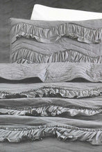 Load image into Gallery viewer, Redtag-Grey-Ruffle-2-Pieces-Bedspread-Set-(Single-Size)-Bedspreads-Home-Bedroom-