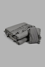 Load image into Gallery viewer, Redtag-Grey-Ruffle-2-Pieces-Bedspread-Set-(Single-Size)-Bedspreads-Home-Bedroom-