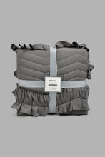 Load image into Gallery viewer, Redtag-Grey-Ruffle-2-Pieces-Bedspread-Set-(Single-Size)-Bedspreads-Home-Bedroom-