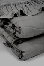 Load image into Gallery viewer, Redtag-Grey-Ruffle-3-Pieces-Bedspread-Set-(Double-Size)-Bedspreads-Home-Bedroom-