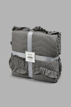 Load image into Gallery viewer, Redtag-Grey-Ruffle-3-Pieces-Bedspread-Set-(Double-Size)-Bedspreads-Home-Bedroom-