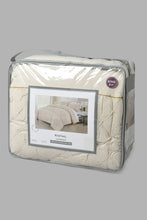 Load image into Gallery viewer, Redtag-Beige-Pleated-3-Piece-Comforter-Set-(King-Size)-Category:Comforters,-Colour:Beige,-Filter:Home-Bedroom,-HMW-BED-Comforters,-JUBLIANT,-New-In,-New-In-HMW-BED,-Non-Sale,-S22A,-Section:Homewares-Home-Bedroom-