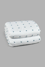 Load image into Gallery viewer, Redtag-White/Teal-Clip-Jacquard-3-Piece-Comforter-Set-(King-Size)-Comforters-Home-Bedroom-