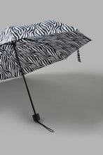 Load image into Gallery viewer, Redtag-Black-Zebra-Prints-3-Fold-Umbrella-Umbrellas-Travel-Accessories-