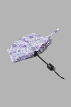 Load image into Gallery viewer, Redtag-Purple-Floral-Prints-3-Fold-Umbrella-Umbrellas-Travel-Accessories-