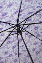 Load image into Gallery viewer, Redtag-Purple-Floral-Prints-3-Fold-Umbrella-Umbrellas-Travel-Accessories-