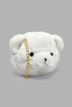 Load image into Gallery viewer, Redtag-White-Character-Faux-Fur-Cross-Body-Bag-Cross-Body-Bags-Girls-