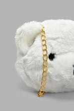Load image into Gallery viewer, Redtag-White-Character-Faux-Fur-Cross-Body-Bag-Cross-Body-Bags-Girls-