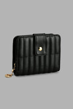 Load image into Gallery viewer, Redtag-Black-Quilted-Purse-Colour:Black,-Filter:Women's-Accessories,-New-In,-New-In-Women-ACC,-Non-Sale,-S22A,-Women-Purses-Women-