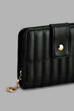 Load image into Gallery viewer, Redtag-Black-Quilted-Purse-Colour:Black,-Filter:Women's-Accessories,-New-In,-New-In-Women-ACC,-Non-Sale,-S22A,-Women-Purses-Women-