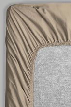 Load image into Gallery viewer, Redtag-Beige-Cotton-Fitted-Sheet-
(Single-Size)-Fitted-Sheets-Home-Bedroom-