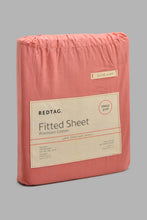 Load image into Gallery viewer, Redtag-Pink-Cotton-Fitted-Sheet-
(Single-Size)-Fitted-Sheets-Home-Bedroom-