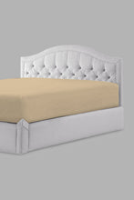 Load image into Gallery viewer, Redtag-Beige-Cotton-Fitted-Sheet-(Double-Size)-Fitted-Sheets-Home-Bedroom-
